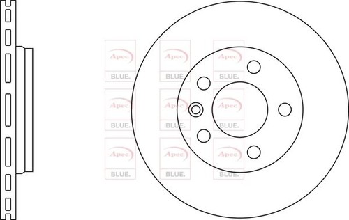 DISCS AND PADS KIT REAR APEC BLUE FOR VW TRANSPORTER 2 L 2015-2019 - Picture 2 of 6