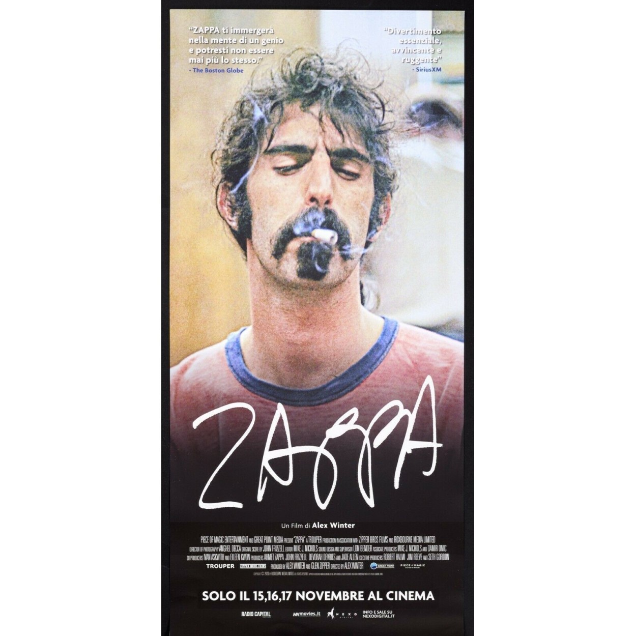 Locandina originale film Zappa (2020) - Regia di Alex Winter