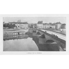 COMPIEGNE France General View Antique Print 1901