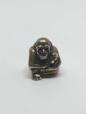 Pandora Ale Sterling Silver 925 Monkey Chimp With Baby Charm