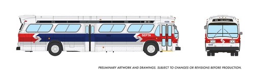 Autobús Rapido 753164 escala HO Philadelphia SEPTA Late New Look Deluxe #4328 | Zustand: New