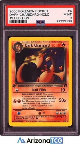 Pokemon 2000 Dark Charizard 4/82 Holo 1st Edition Team Rocket PSA 9