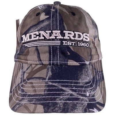 Menards Baseball Cap StrapBack EST. 1960 Camouflaged TRUE TIMBER HUNTING Hat NEW