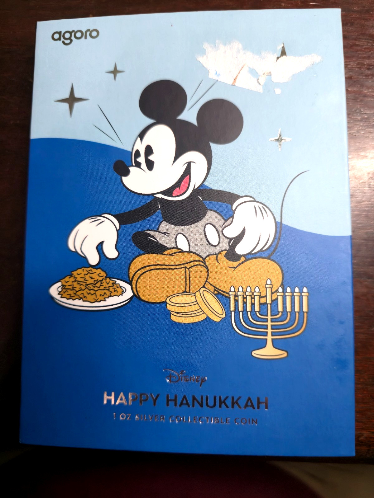 2024 Disney Season's Greetings 2024 - Happy Hanukkah Coin- 1oz Silver Proof Coin
