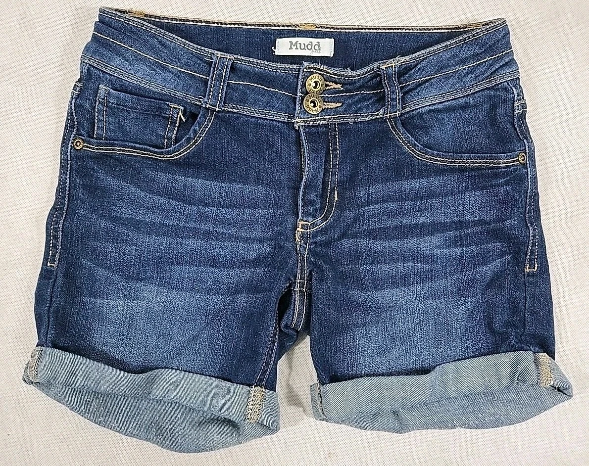 Short En Jean Mudd Light Denim - Taille Fille 12, Occasion En Très Bon état (bon état Général)