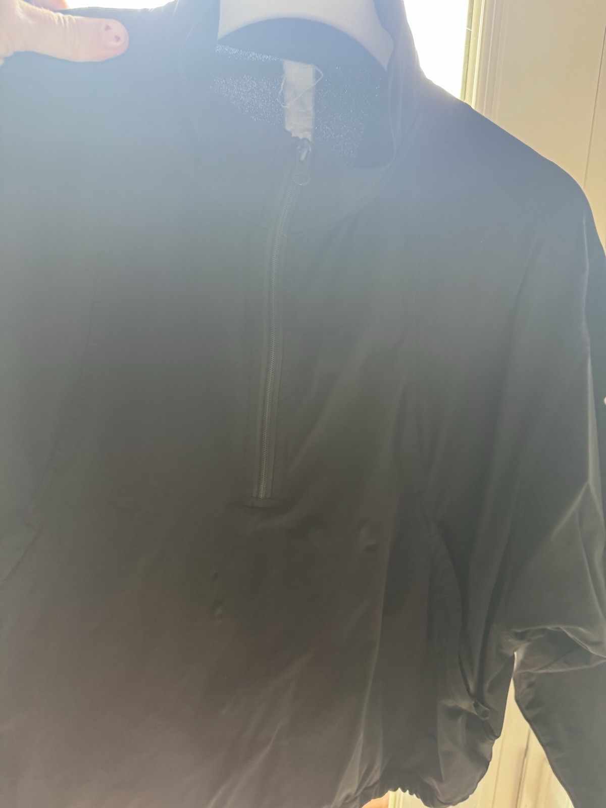 Alo Black Nylon Pullover Jacket Small - image 7