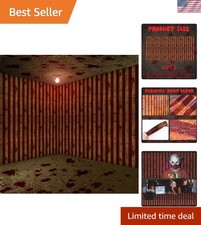 Creepy Clown Carnival Backdrop Set 6 Large Halloween Decorations 274 cm