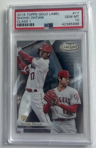 2018 Topps Gold Label Shohei Ohtani RC #17 PSA 10 GEM MINT Rookie Angels