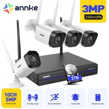ANNKE Wireless 5MP 8CH NVR 3MP Security Camera System 2-Way Audio Recording 2TB
