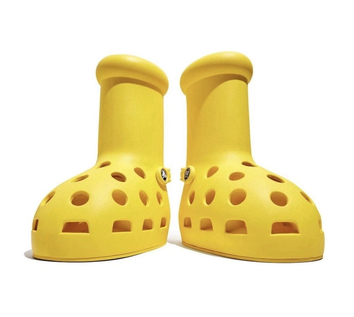 MSCHF X Crocs Big Red Boot “Yellow” 10 Men / 11.5 Women Brand New