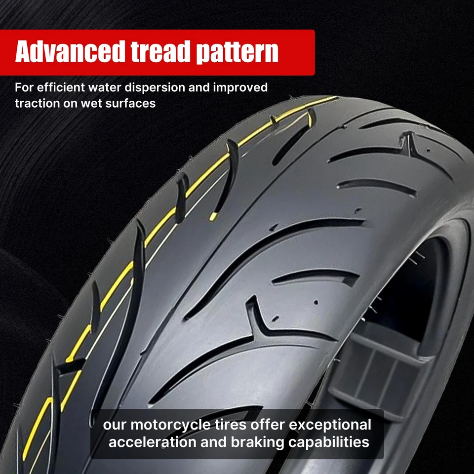 Front Rear Max Motosports Moto Tire set 120/70-17 & 180/55-17 Foto 4 de 4