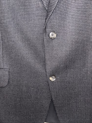 Cappotto sportivo classico Cremieux Collection uomo nero e grigio 44R 100% lana - Foto 11 di 21