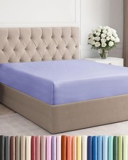 Full Fitted Bed Sheet - Bottom Single Fitted Sheet Only - Ultra-Soft Hotel Lu...