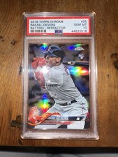 Rafael Devers Rookie Card PSA 10 Topps Chrome Refractor. rookie card picture
