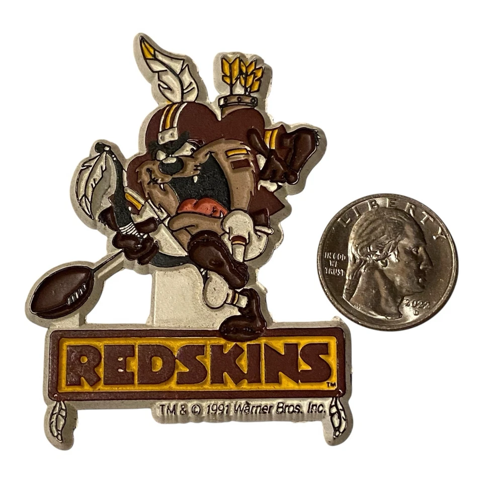 VTG Washington Redskins Looney Tunes Taz NFL Football Magnet Standings Board - Image 3 of 3