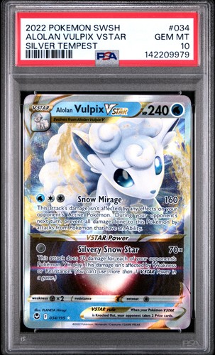 Alolan Vulpix VSTAR graded PSA 10 for sale on eBay