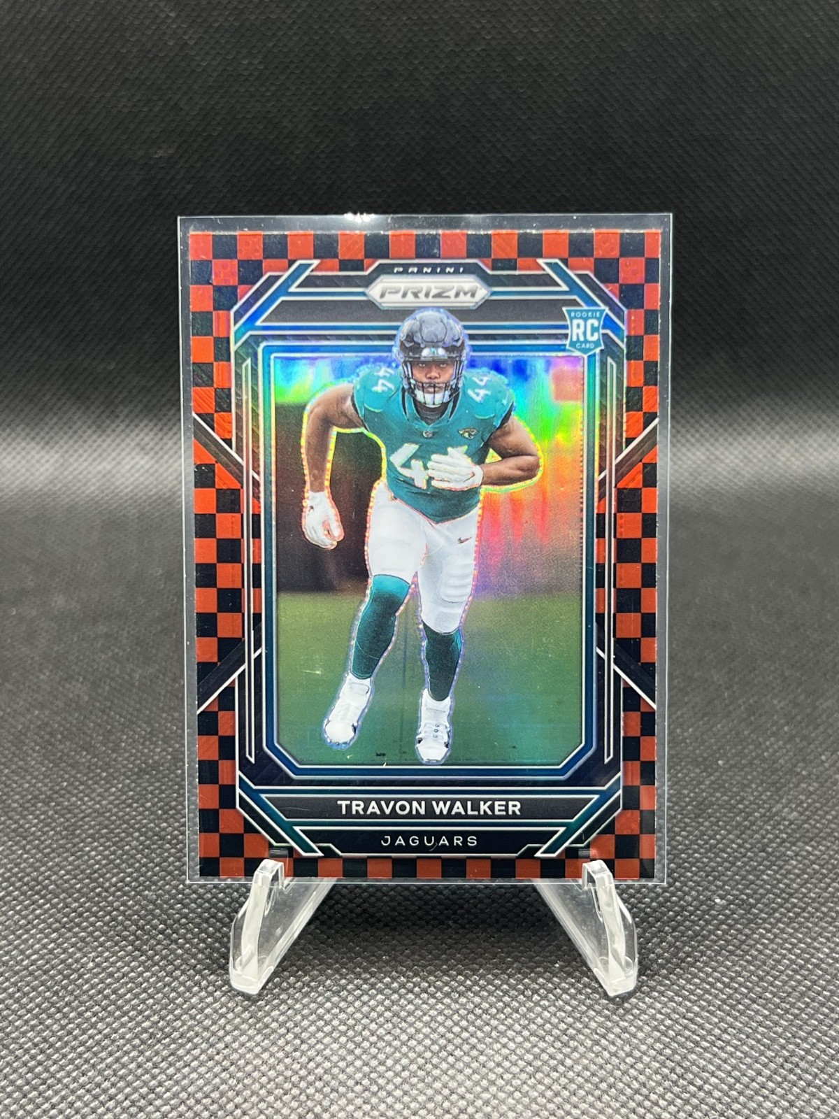 2022 Panini Rookie Prizm Red & Black Checker SSP #339 Travon Walker RC CASE HIT