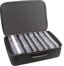 Pro One Touch Card Holder with Zipper Lock - Trading Card Storage Box Fits 60 On