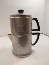 Wear-Ever Percolator 12 Cup Aluminum Coffee Pot Campfire Or Stove Top # 3072