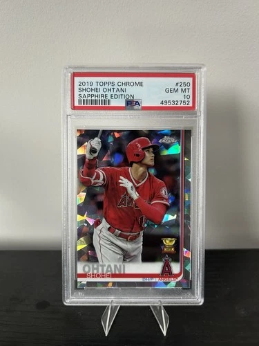 2019 Topps Chrome Sapphire Edition Shohei Ohtani Batting Good Cup #250 PSA 10
