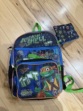 Teenage Mutant Ninja Turtles Backpack 5 piece set Unisex New With Tags