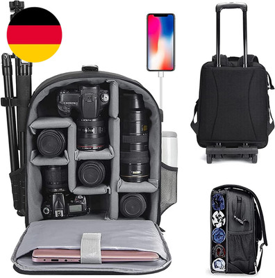 Caden Professional Trolley Large Camera Backpack Bag for DSLR/SLR Mirrorless Cam