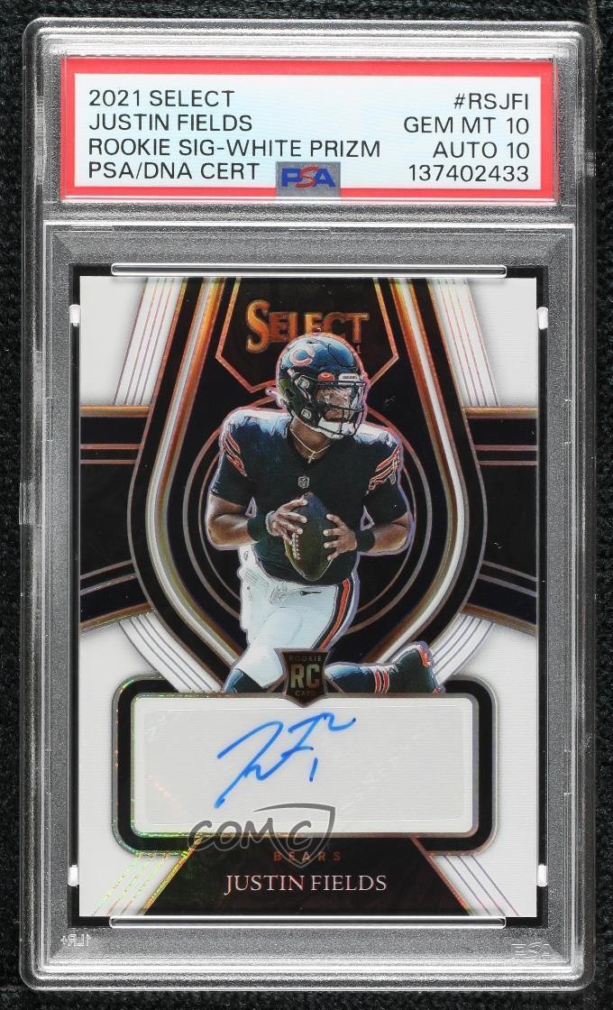 Justin Fields Panini Select Rookie Signatures #RSJFI White Prizm