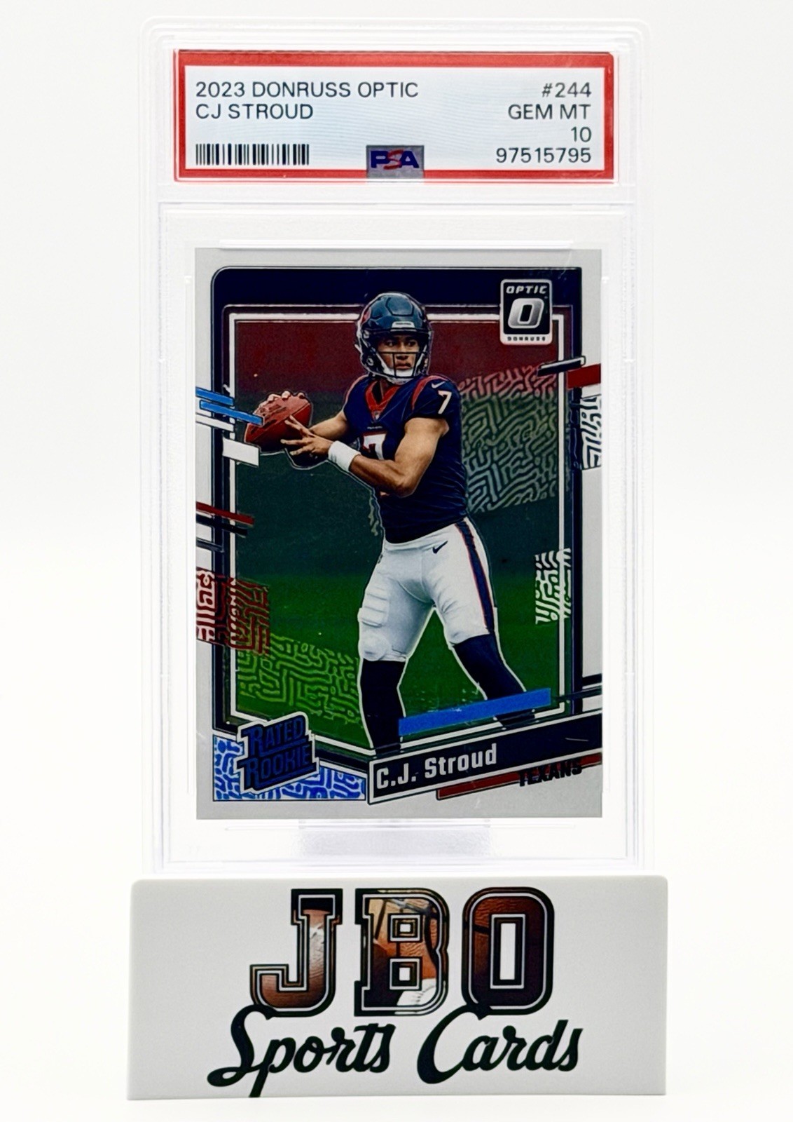 2023 Donruss Optic CJ Stroud Rated Rookie - Houston Texans RC #244 (PSA 10)