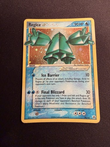 2006 POKEMON EX LEGEND MAKER GOLD STAR #90 REGICE-HOLO MP