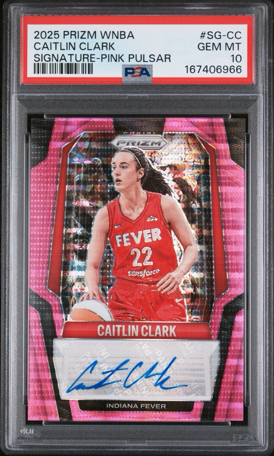 CAITLIN CLARK AUTO 2025 PRIZM WNBA PINK PULSAR SSP /35 PSA 10 GEM MINT POP 3 🔥