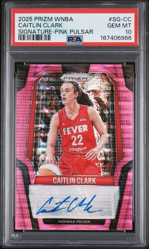 CAITLIN CLARK AUTO 2025 PRIZM WNBA PINK PULSAR SSP /35 PSA 10 GEM MINT POP 3 🔥