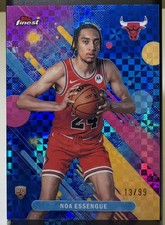 2025-26 Topps Finest NBA #12 Noa Essengue Blue X-Fractor RC /99 Bulls