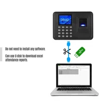 Biometric Fingerprint Password Attendance Machine Multi Language 2.4in LCD