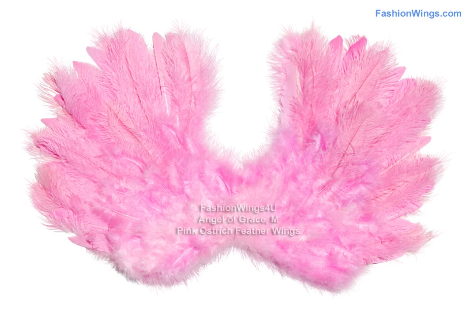 FashionWings (TM) Children's Pink Ostrich Feather Costume Angel Wings Unisex - Image 4 of 4