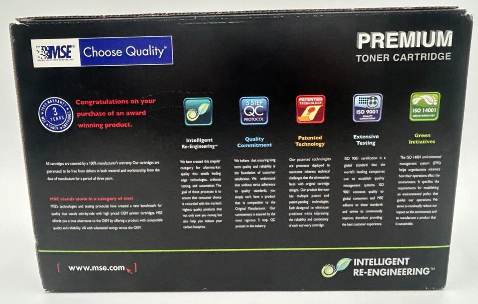 Cartucho de tóner negro MSE repuesto para HP CE260A 647A - negro - sellado Foto 3 de 4