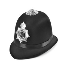 Neu Britisch Traditionell PC Polizei Bobby Custodian Helm Kostüm Hut Zubehör