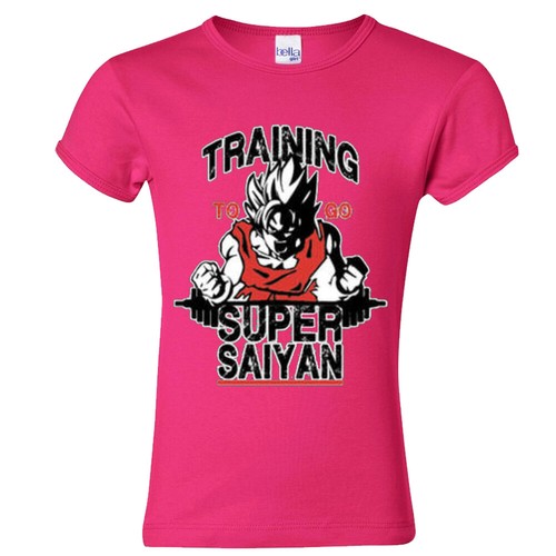 Training to go SUPER SAIYAN Youth Girls T shirt Goku Vegeta DBZ Anime fans gift - Picture 7 of 7