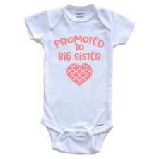Promoted To Big Sister Cute One Piece Baby Bodysuit