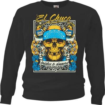 Sweatshirt EL CHUCO SKULL BIKERSHIRT GOTHIC BIKE CLUB MC MOTORCYCLE CHOPPER