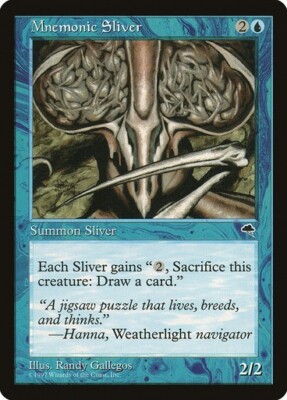 MTG 4X TEMPEST MNEMONIC SLIVER NM MAGIC THE GATHERING UNCOMMON BLUE  CREATURE
