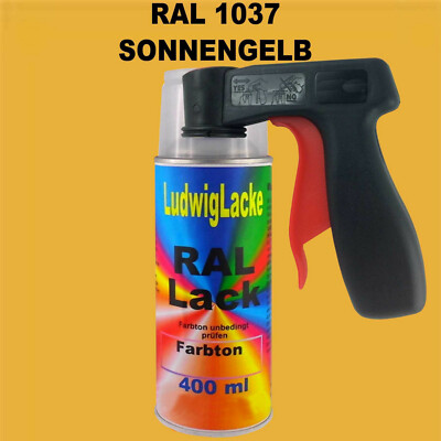 LudwigLacke RAL 1004 Goldgelb 2K-Spraydose – 400 Ml, Hochglänzend, Wetterfest Für Innen & Außen