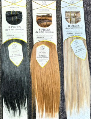 Dressmaker 100 % Mensch/Haar Verlängerungen Einzelschuss 8 Stck. Clip in 14&18 & 22 Zoll