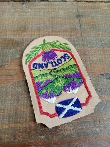 VINTAGE SCHOTTLAND BESTICKTER PATCH - REISENDER, BERGSTEIGEN, SKI - Bild 4 von 7