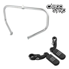 Engine Guard Crash Bar w/ Footpegs Mount Fit For Harley Touring Trike Road 09-25