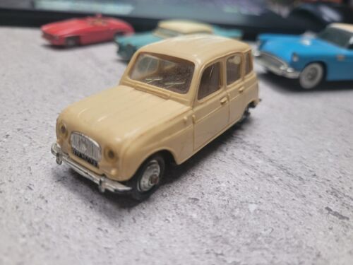 Renault 4L beige Plastik No 53 les miniatures de Norev echelle 1/43 - Afbeelding 1 van 8