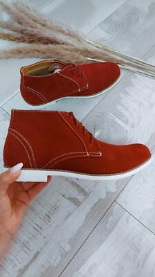 Business-Herren-Sneakers-Schnuerschuhe-Chucks Herrenwinterschuhe Gr.40-45 Rot