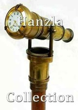 Beautiful Designer Antique Hidden Watch Wooden Walking Cane Stick Walking Cane