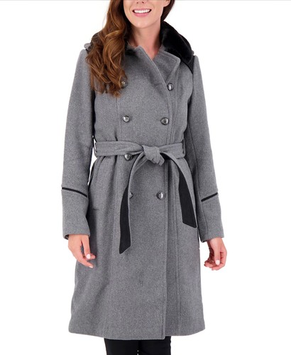 Vince Camuto Faux-Fur-Collar Double 