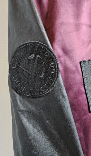 The Weeknd x H&M Varsity Satin Souvenir XO Purple Black Bomber Jacket Size XS - Picture 4 of 15