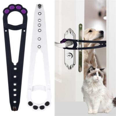 Cat Door Holder Latch Adjustable to Keep Dogs Out Indoor Home
